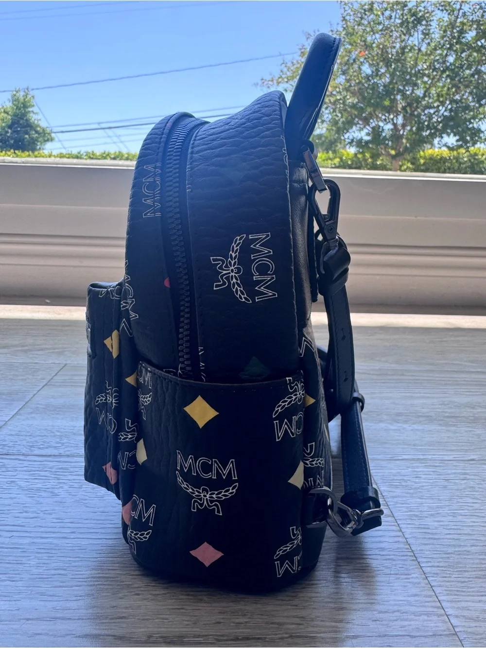 bebe boo mini backpacks MCM Visetos Side Stud X-Mini Stark Backpack Pink 1902497 FASHIONPHILE Top handle MCM Stark Bebe Boo Backpack